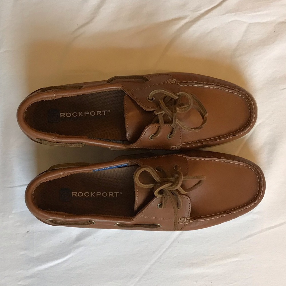 Rockport leather boat shoes